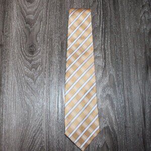 Balmain Tan Striped Men's Tie 100% Silk